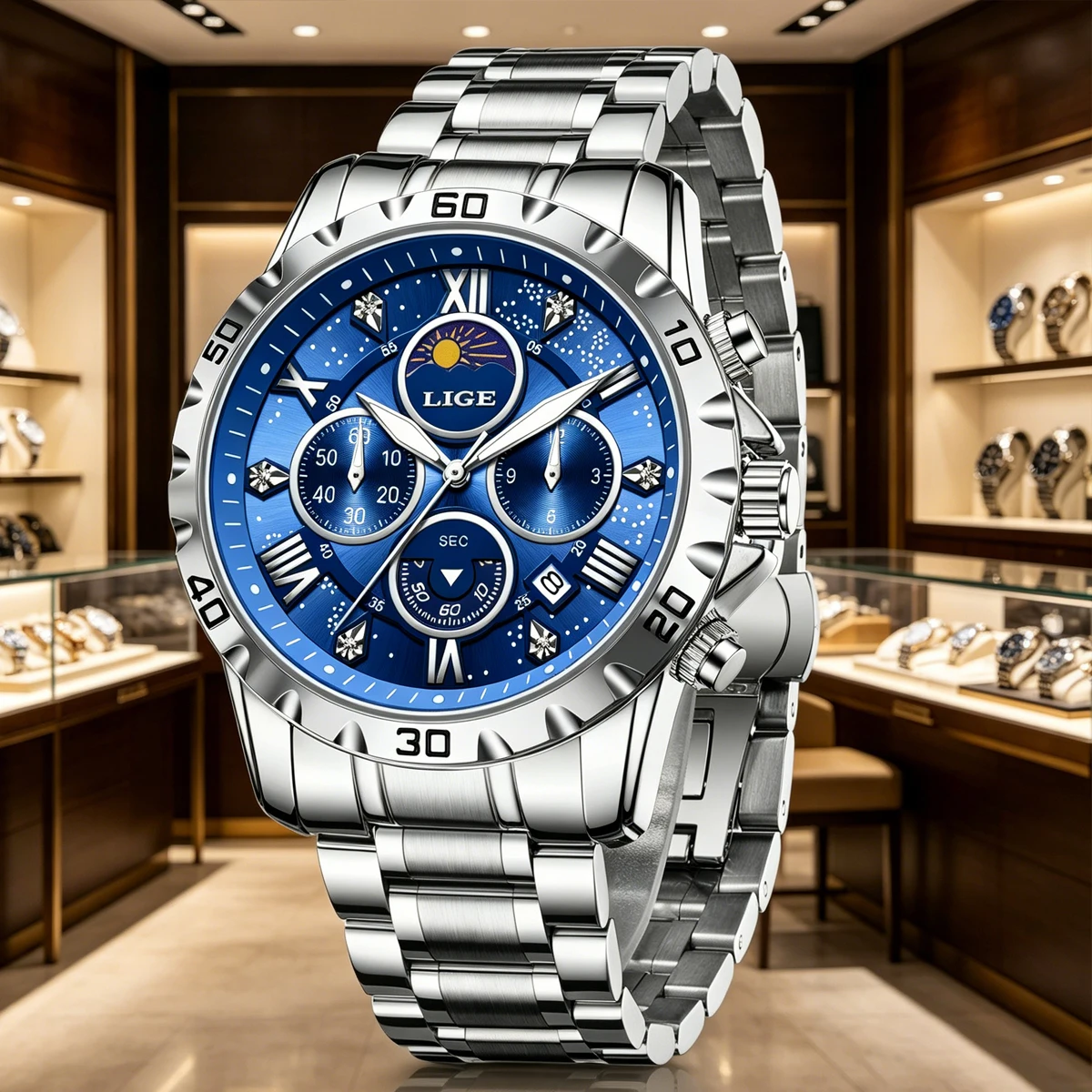 LIGE Luxury Watch for Man Quartz Sports Men Watch Waterproof Luminous Stainless Steel Chronograph Men's Watches Clock Reloj
LIGE Luxury Watch for Man Quartz Sports Men Watch Waterproof Luminous Stainless Steel Chronograph Men's Watches Clock Reloj
