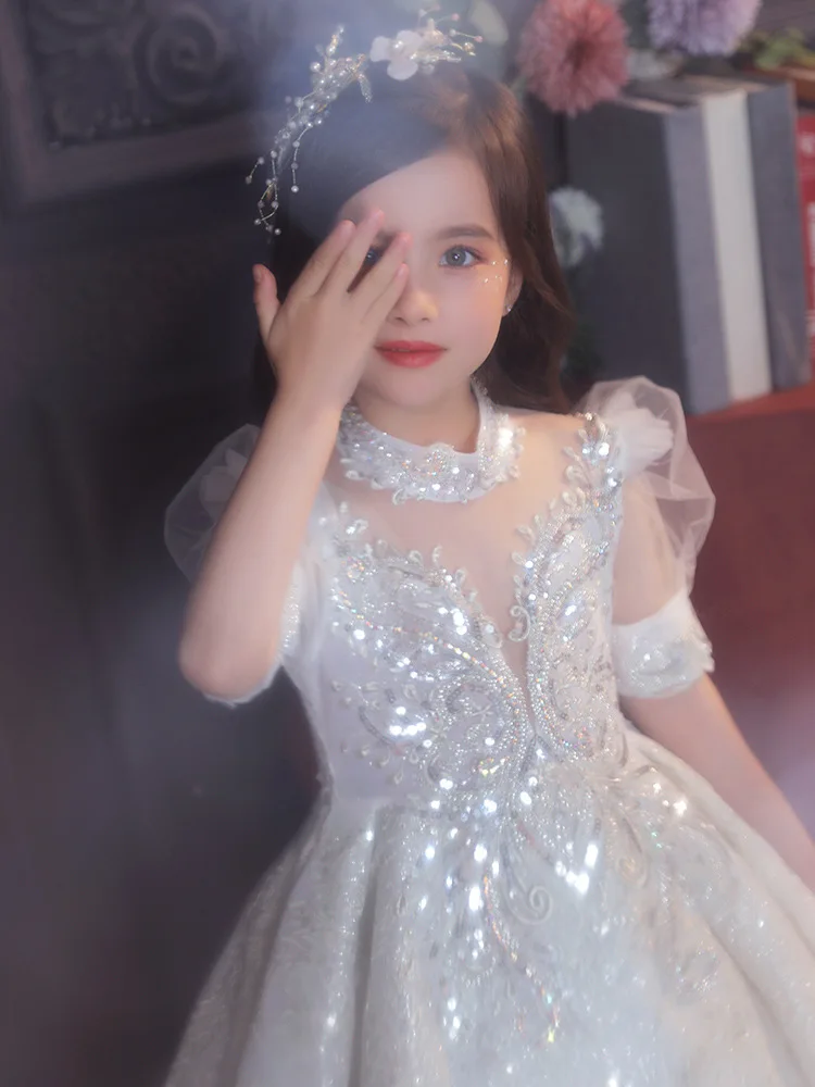 Children's for Girls High-End Princess Dress Fashionable Elegant Birthday Puffy Flower Girl Wedding Piano Performance Summ
Children's for Girls High-End Princess Dress Fashionable Elegant Birthday Puffy Flower Girl Wedding Piano Performance Summ