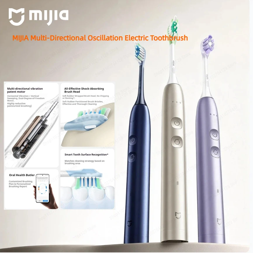 MIJIA Multi-Directional Oscillation Electric Toothbrush Smart 5 Modes IPX8 30day Battery Life App Control & Travel Lock New
MIJIA Multi-Directional Oscillation Electric Toothbrush Smart 5 Modes IPX8 30day Battery Life App Control & Travel Lock New