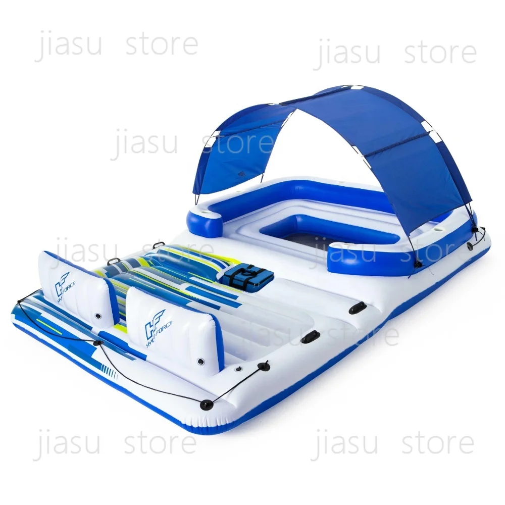 43105 Large Inflatable 6 Person Lake Pool River Floating Island Raft With Canopy
43105 Large Inflatable 6 Person Lake Pool River Floating Island Raft With Canopy