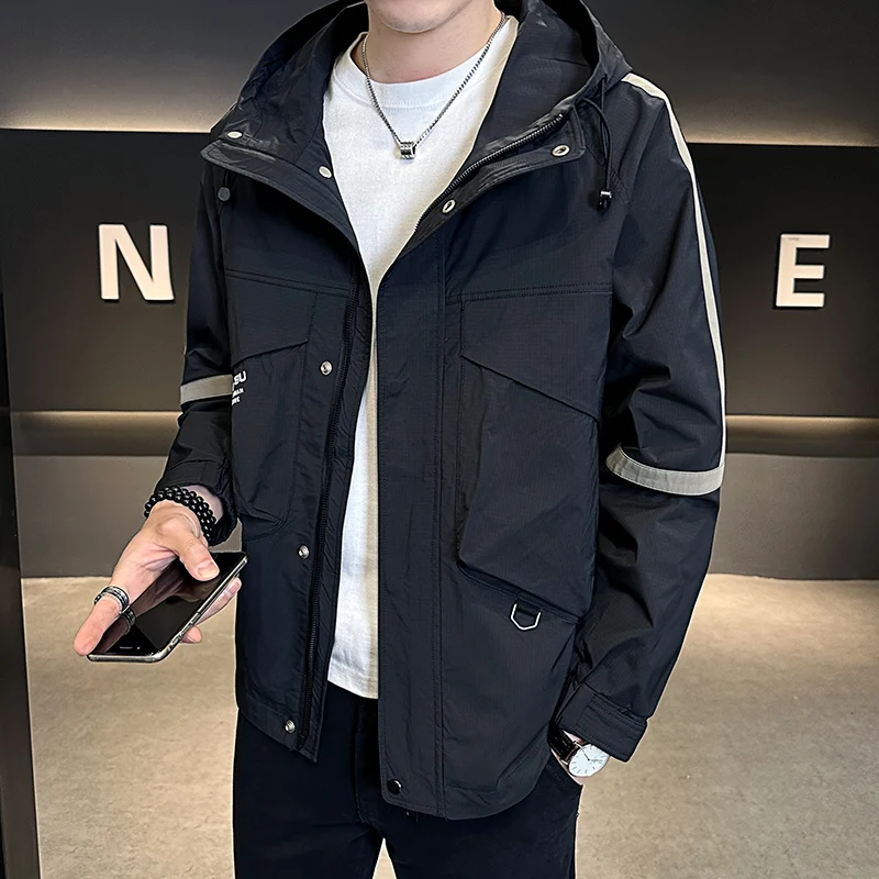 Casual Faionable Men's Jaet 2025 New Loose Hooded Patchwork Color Blo Mid-Length Zipper Sve Long Polyester Fiber
Casual Faionable Men's Jaet 2025 New Loose Hooded Patchwork Color Blo Mid-Length Zipper Sve Long Polyester Fiber