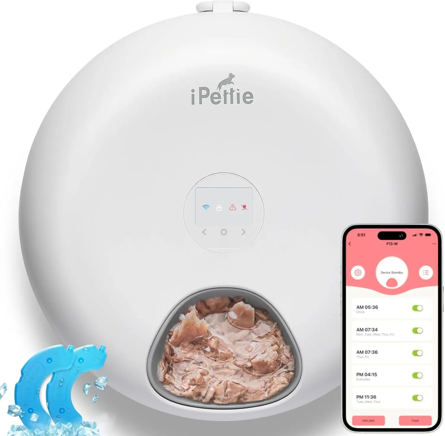 WiFi 6 Smart Pet Feeder with App Control, Dry & Wet Food Dispenser, Programmable Timer, Holds 3 lbs of Food
WiFi 6 Smart Pet Feeder with App Control, Dry & Wet Food Dispenser, Programmable Timer, Holds 3 lbs of Food
