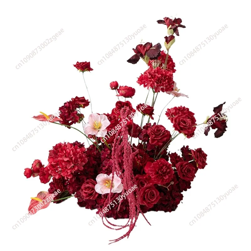 Luxury Red Color Artificial Flowers Wedding Decoration Floral Arrangement Backdrop Decor Road Lead Floor Flower Row Event Props 
Luxury Red Color Artificial Flowers Wedding Decoration Floral Arrangement Backdrop Decor Road Lead Floor Flower Row Event Props