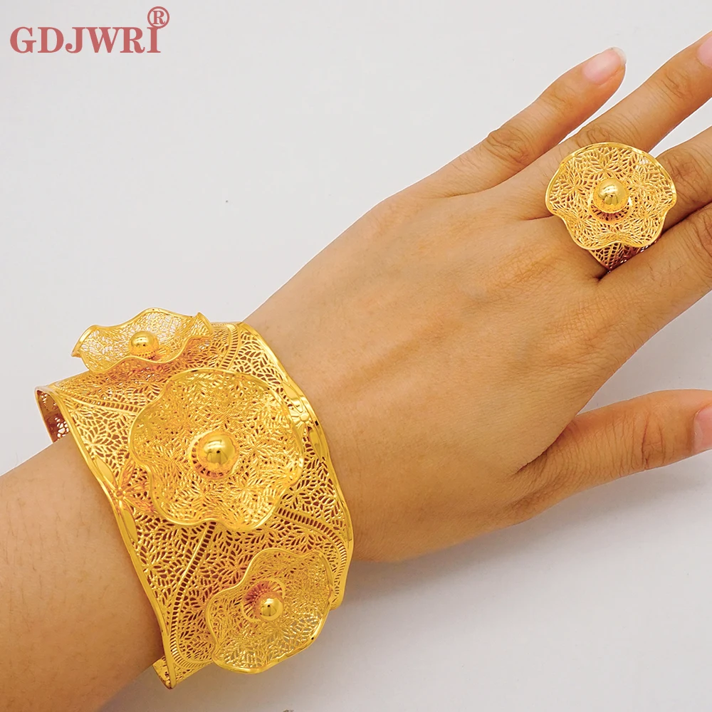 Indian Flower Bangles With Ring For Women African Arabic Charm Dubai Gold Color Bracelet Jewelry Nigerian Wedding Gift
Indian Flower Bangles With Ring For Women African Arabic Charm Dubai Gold Color Bracelet Jewelry Nigerian Wedding Gift