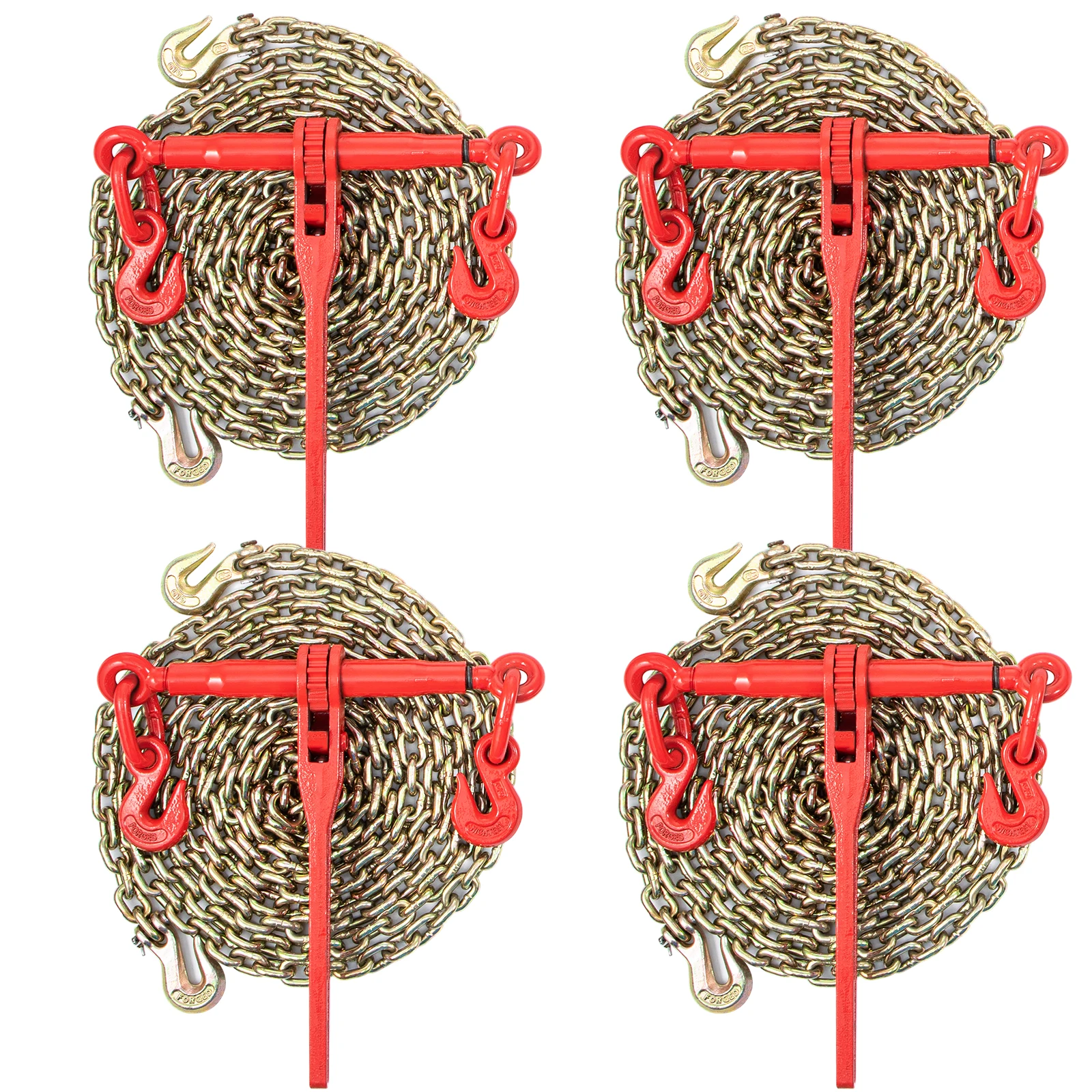 VEVOR 4Pcs Chain Load Binder 5/16" Tie Down Kit with 5400LBS Working Capacity & 2 Grab Hooks Transport for Package Towing
VEVOR 4Pcs Chain Load Binder 5/16" Tie Down Kit with 5400LBS Working Capacity & 2 Grab Hooks Transport for Package Towing