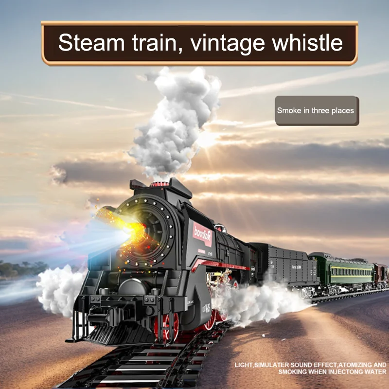 Vintage Steam Train Track Set Simulation Train Toys Model Track Train Toys For Boys Christmas Gift For Children
Vintage Steam Train Track Set Simulation Train Toys Model Track Train Toys For Boys Christmas Gift For Children