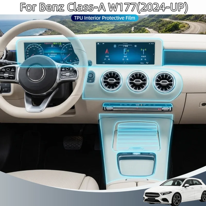 For Mercedes Benz MB A-Class W177 2024 2025 Car Center Console Gear Panel Navigation Screen TPU Interior Protective Film
For Mercedes Benz MB A-Class W177 2024 2025 Car Center Console Gear Panel Navigation Screen TPU Interior Protective Film
