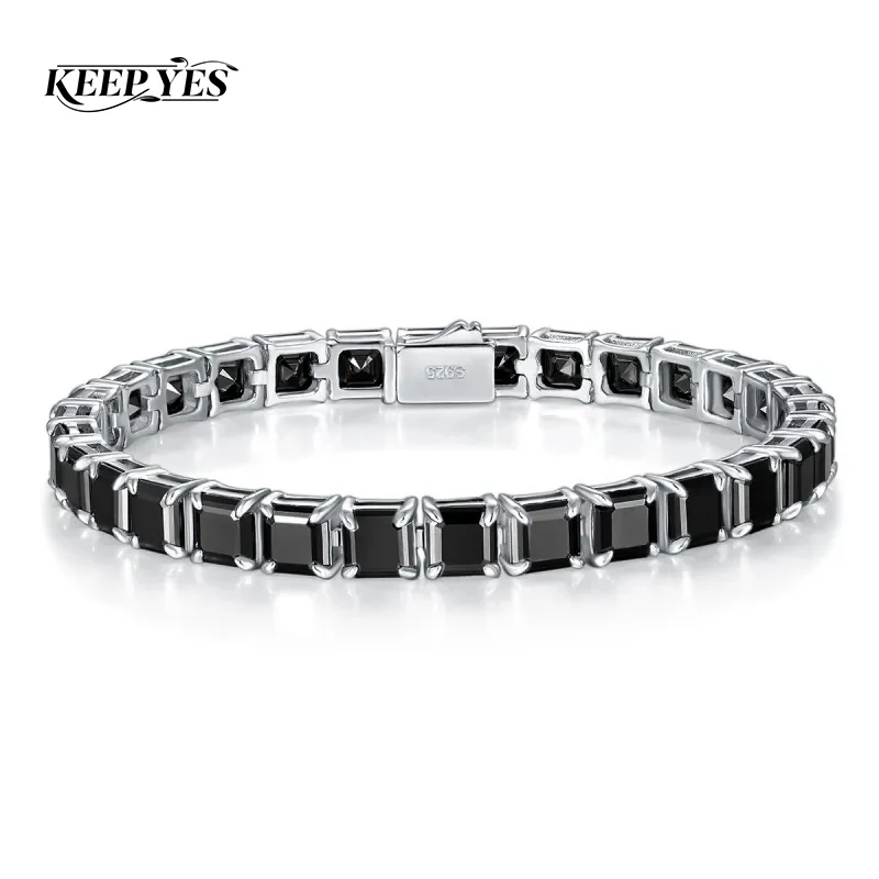 KEEP YES 5.5*5.5mm Pagoda Cut Black Real Moissanite Bracelet for Women Men 925 Sterling Silver Plated 18k White Gold Hip Hop
KEEP YES 5.5*5.5mm Pagoda Cut Black Real Moissanite Bracelet for Women Men 925 Sterling Silver Plated 18k White Gold Hip Hop