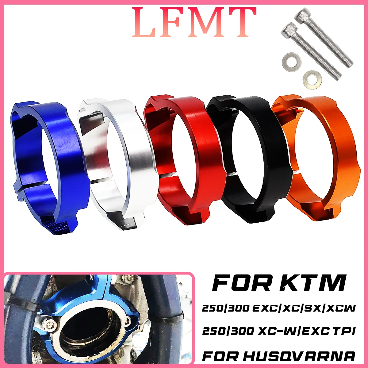 Motorcycle Exhaust Tip Muffler Pipe Clamp Flanges Protection Cover For 250 300 EXC XC XCW/XC-W Six Days/XC-W TPI 2017-2023
Motorcycle Exhaust Tip Muffler Pipe Clamp Flanges Protection Cover For 250 300 EXC XC XCW/XC-W Six Days/XC-W TPI 2017-2023