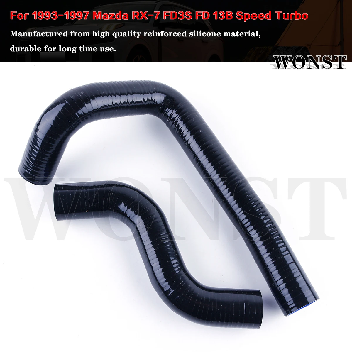 High Performance Silicone Radiator Coolant Hose Kit For 1993-1997 Mazda RX-7 FD3S FD 13B Speed Turbo
High Performance Silicone Radiator Coolant Hose Kit For 1993-1997 Mazda RX-7 FD3S FD 13B Speed Turbo