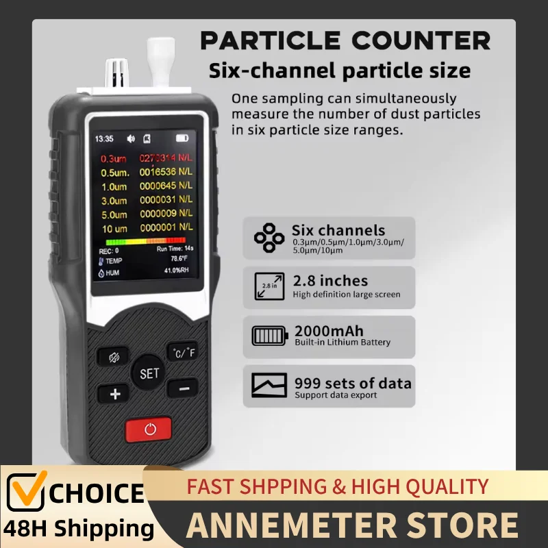 JD3003 6-Channel Professional Air Quality Monitor with PM2.5/PM10 Detection, 0.3-10μm Particle Counter for Laboratory/Workshop
JD3003 6-Channel Professional Air Quality Monitor with PM2.5/PM10 Detection, 0.3-10μm Particle Counter for Laboratory/Workshop