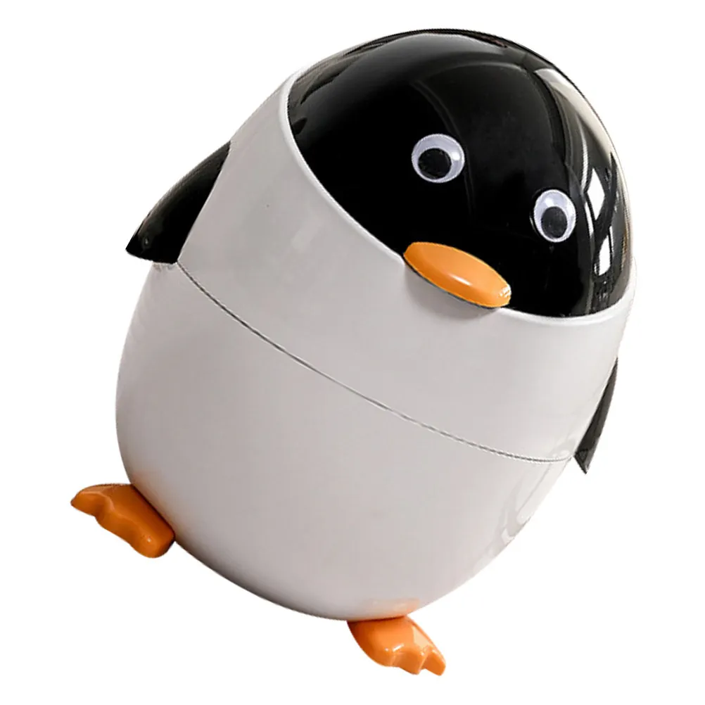 Мусорное ведро в форме пингвина с крышкой, современный минималистичный дизайн, милая корзина для мусора для гостиной, общежития, ванной комнаты, небольших помещений
Мусорное ведро в форме пингвина с крышкой, современный минималистичный дизайн, милая корзина для мусора для гостиной, общежития, ванной комнаты, небольших помещений