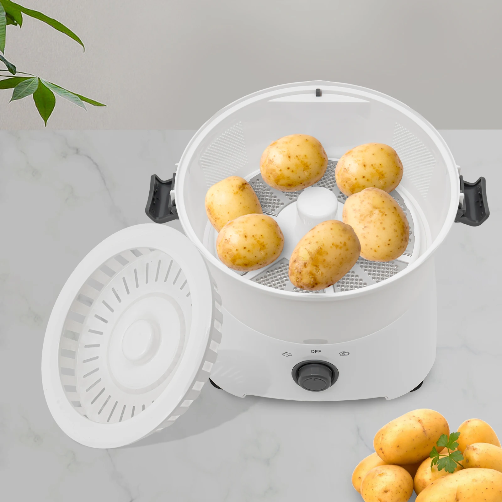 85W Electric Potato Peeler Machine, One-Button Drive Automatic Peeler with Spinner Basket, Commercial Grade Vegetable Peeler
85W Electric Potato Peeler Machine, One-Button Drive Automatic Peeler with Spinner Basket, Commercial Grade Vegetable Peeler
