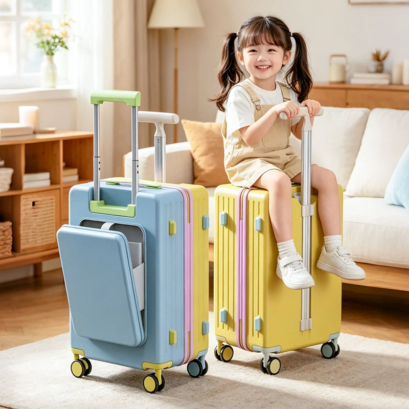 Children's Can Sit Luggage Boy and Girl Suitcase Double Rod Carry on Kids Combination Lock 20/24 inch Trolley Bag Rear Opening
Children's Can Sit Luggage Boy and Girl Suitcase Double Rod Carry on Kids Combination Lock 20/24 inch Trolley Bag Rear Opening