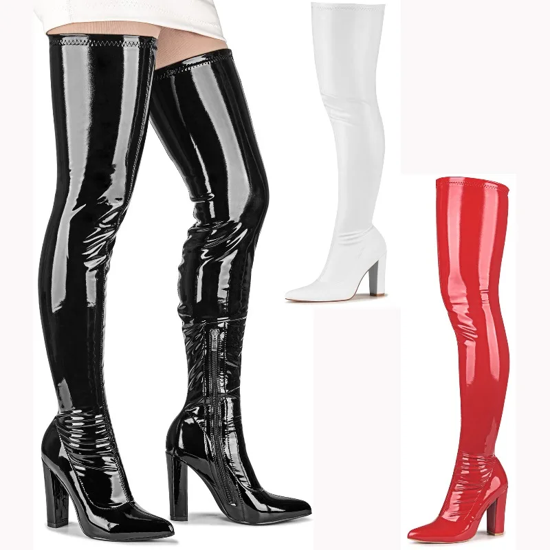 2025 Spring New Solid Color Over The Knee Square Heel Women's Boots Elastic Leather Pointed Side Zipper Women Shoes Plus Size 43
2025 Spring New Solid Color Over The Knee Square Heel Women's Boots Elastic Leather Pointed Side Zipper Women Shoes Plus Size 43