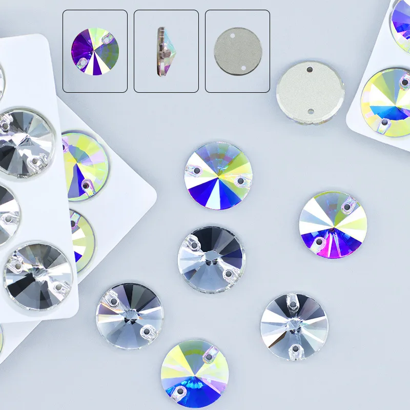 K9 Crystal and AB Round Top Quality Glass Sew On Flatback Sewing Rhinestones Strass Stones used for Garment Wedding Dress
K9 Crystal and AB Round Top Quality Glass Sew On Flatback Sewing Rhinestones Strass Stones used for Garment Wedding Dress