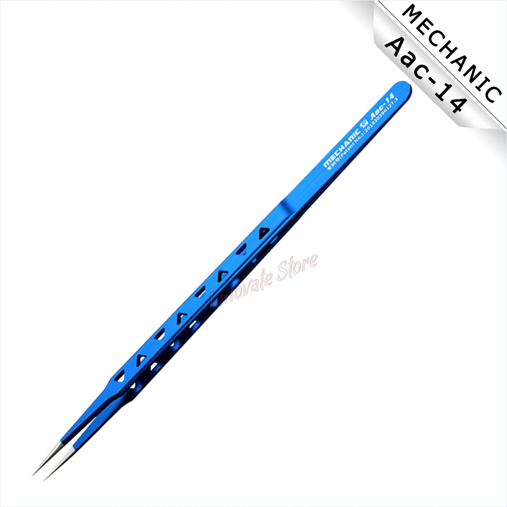 Non-Magnetic Pointed Mouth Tweezer MECHANIC Aac-14 Hollow Triangular Heat-Dissipating Thickened High-Precision Repair Clip
Non-Magnetic Pointed Mouth Tweezer MECHANIC Aac-14 Hollow Triangular Heat-Dissipating Thickened High-Precision Repair Clip