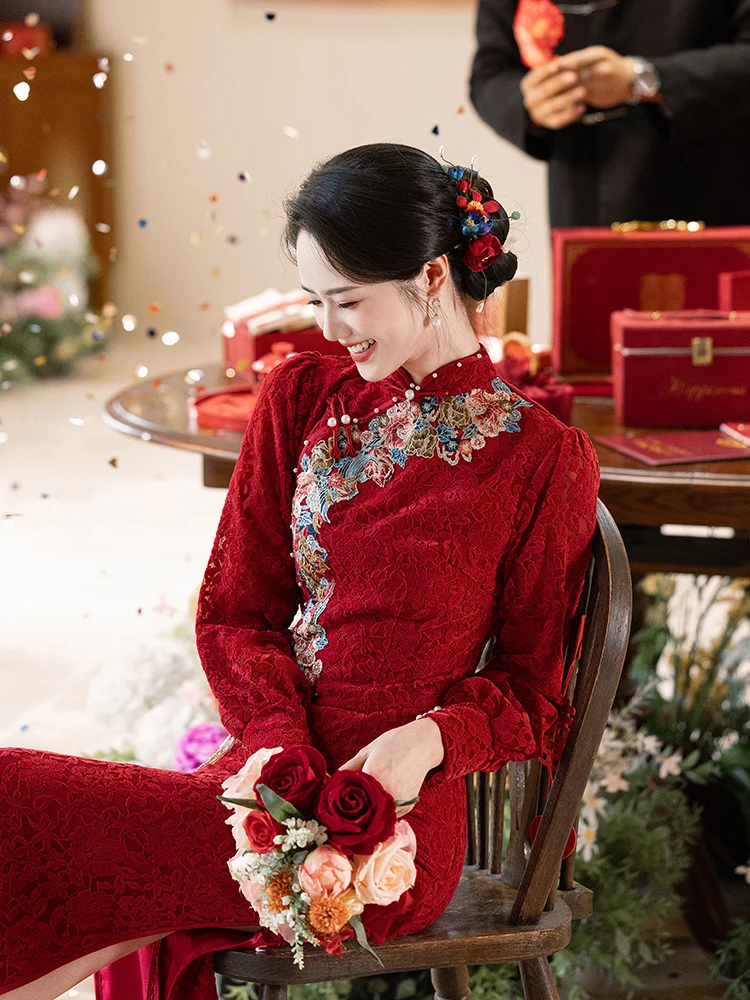 Red Engagement Dr Long Sve New Chinese Sle Wedding Gown Ele Sensation Embroidered mid Waist Bodycon
Red Engagement Dr Long Sve New Chinese Sle Wedding Gown Ele Sensation Embroidered mid Waist Bodycon