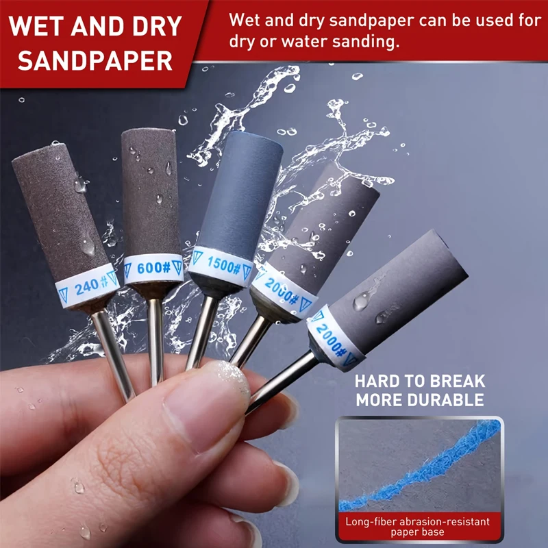 18pcs Sanding Drum Set with 1/8" Shank, Multiple Grits (180/240/600/1000/1500/2000) - Ideal for Metal Rust Removal and Stone Gri
18pcs Sanding Drum Set with 1/8" Shank, Multiple Grits (180/240/600/1000/1500/2000) - Ideal for Metal Rust Removal and Stone Gri