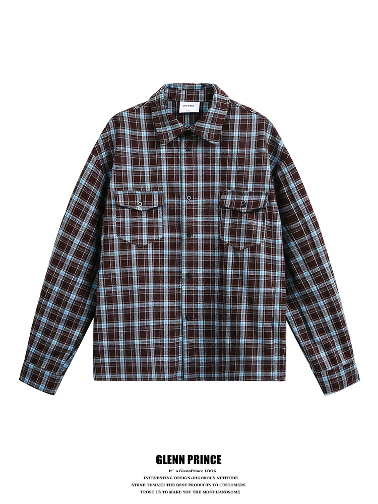 Мужская винтажная рубашка GPstudio Early Spring Plaid Long Sleeve в клетку, оверсайз, повседневная, модная, в стиле «ленивый шик»
Мужская винтажная рубашка GPstudio Early Spring Plaid Long Sleeve в клетку, оверсайз, повседневная, модная, в стиле «ленивый шик»