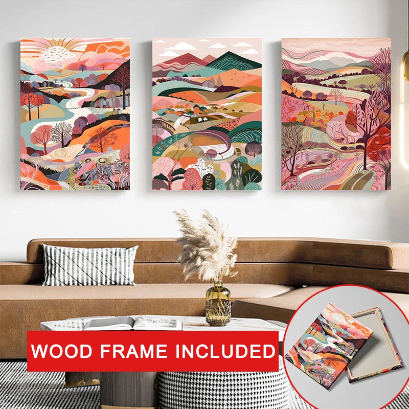 Framed Modern Abstract Pastoral Poster Colorful Natural Landscape Wall Art Canvas Print Painting Bedroom Living Room Home Decor
Framed Modern Abstract Pastoral Poster Colorful Natural Landscape Wall Art Canvas Print Painting Bedroom Living Room Home Decor