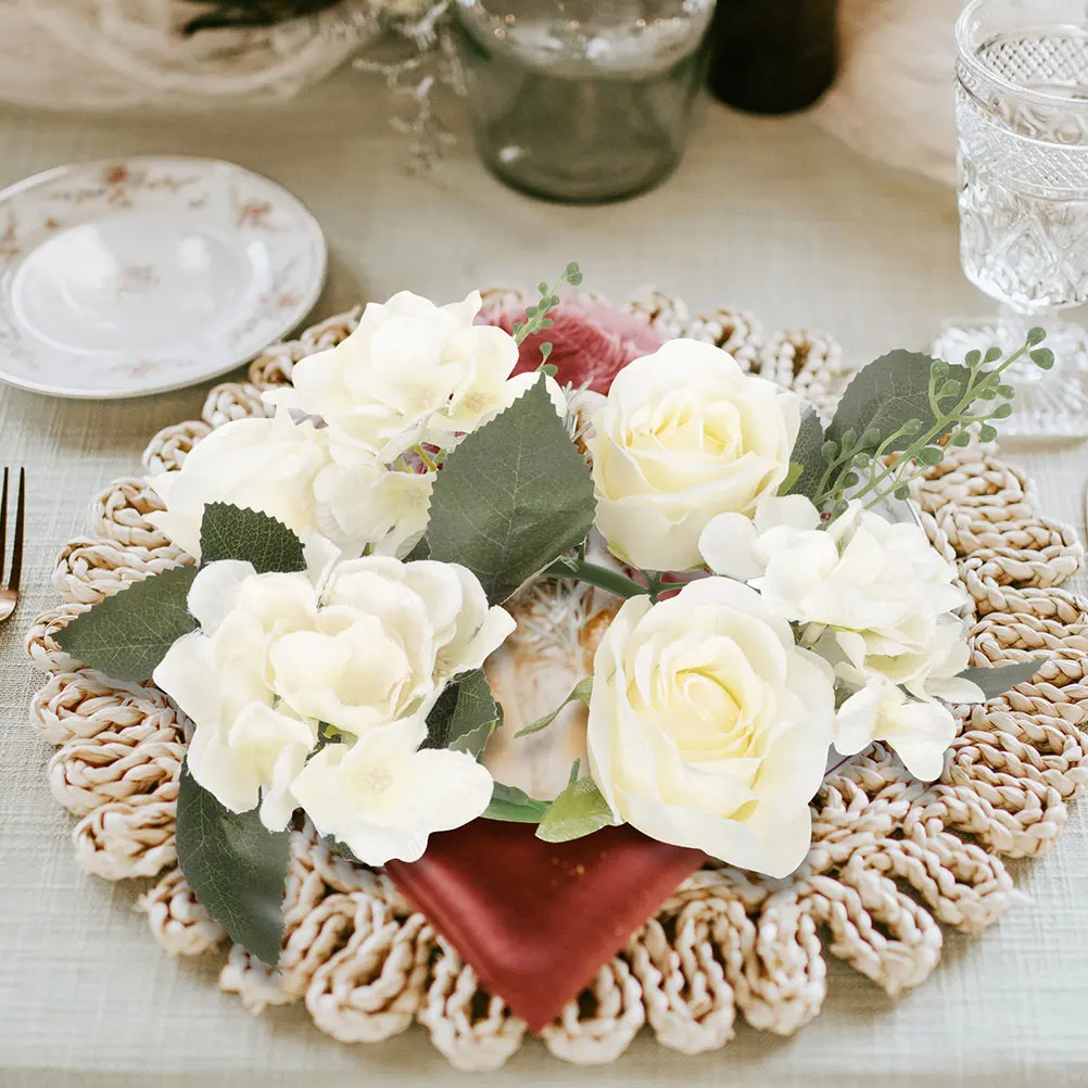 3 Pcs Rose Wreath Lightweight Home Wedding Rings For Pillar Candles Table Decor Ring Arrangement Props
3 Pcs Rose Wreath Lightweight Home Wedding Rings For Pillar Candles Table Decor Ring Arrangement Props