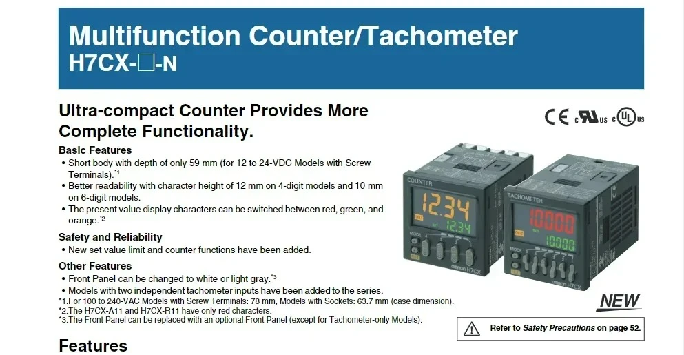H7CX-A Intelligent Electronic Counter H7CX-A-N Digital Display H7CX-AS-N Brand New
H7CX-A Intelligent Electronic Counter H7CX-A-N Digital Display H7CX-AS-N Brand New