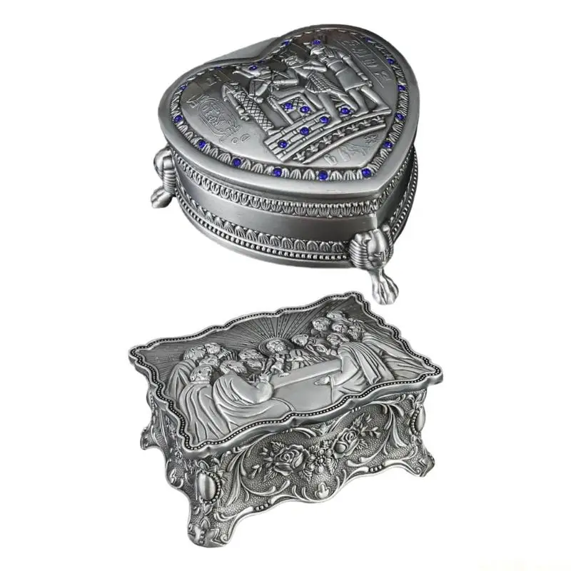 D46E Металлическая квадратная шкатулка для драгоценностей с тиснением розы Декоративная антикварная откидная крышка
D46E Металлическая квадратная шкатулка для драгоценностей с тиснением розы Декоративная антикварная откидная крышка