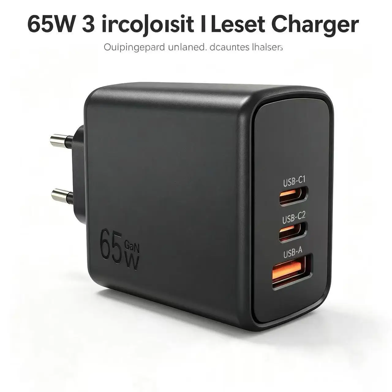 65W USB C Charger with GaN Technology - 2 Ports USB C 1 Port USB a Fast Charging Station EU Plug for MacBook iPhone iPad Samsung
65W USB C Charger with GaN Technology - 2 Ports USB C 1 Port USB a Fast Charging Station EU Plug for MacBook iPhone iPad Samsung