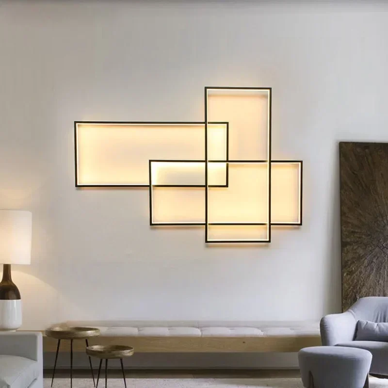 Modern Simple Rectangle Led Wall Lamp Foyer Living Room Background Scones Lights Lighting Corridor Stair Lamps Lustre Luminaire 
Modern Simple Rectangle Led Wall Lamp Foyer Living Room Background Scones Lights Lighting Corridor Stair Lamps Lustre Luminaire