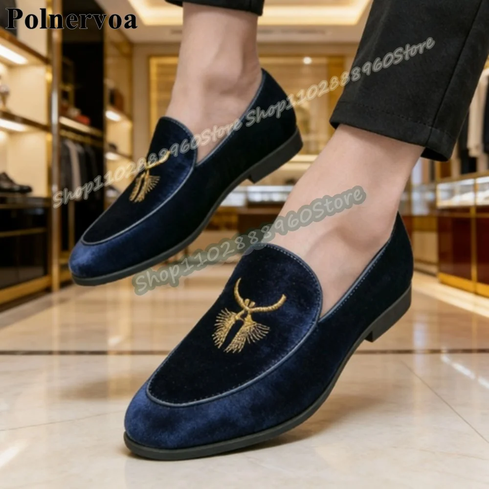 High Quality Blue Suede Embroidery Party Men Pumps Flats Business Shoes For Men Slip On Banquet Fashion Catwalk 2026 Men Pumps
High Quality Blue Suede Embroidery Party Men Pumps Flats Business Shoes For Men Slip On Banquet Fashion Catwalk 2026 Men Pumps