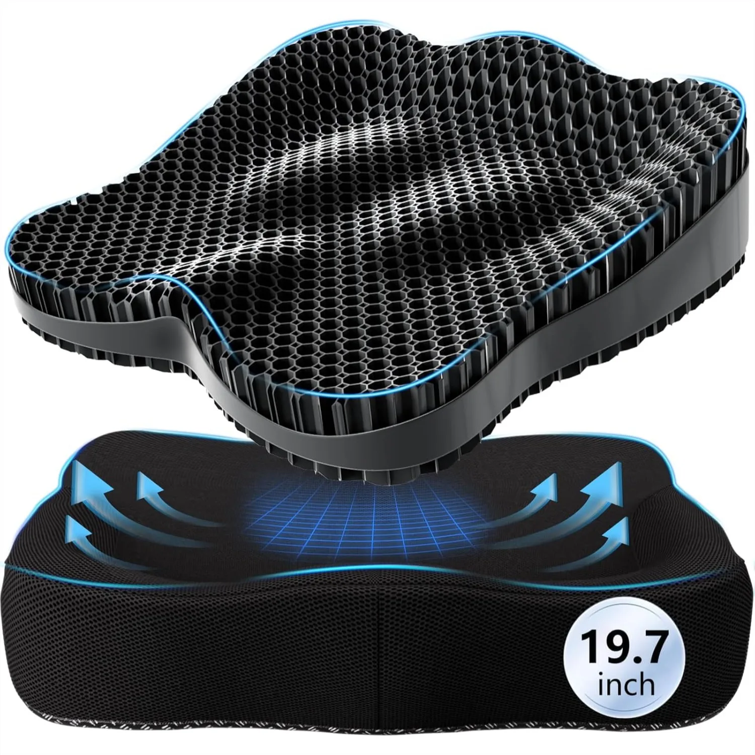 Thickened Cooling Gel Seat Cushion for Long Sitting Pressure Relief, Office Chair Car Cushion with Breathable Cover
Thickened Cooling Gel Seat Cushion for Long Sitting Pressure Relief, Office Chair Car Cushion with Breathable Cover