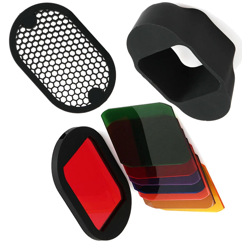 Flash Speedlight Honeycomb Grid Kit with Magnetic Gel Band 9Pcs Filters Flash Accessories Kit for Canon Nikon Flash
Flash Speedlight Honeycomb Grid Kit with Magnetic Gel Band 9Pcs Filters Flash Accessories Kit for Canon Nikon Flash