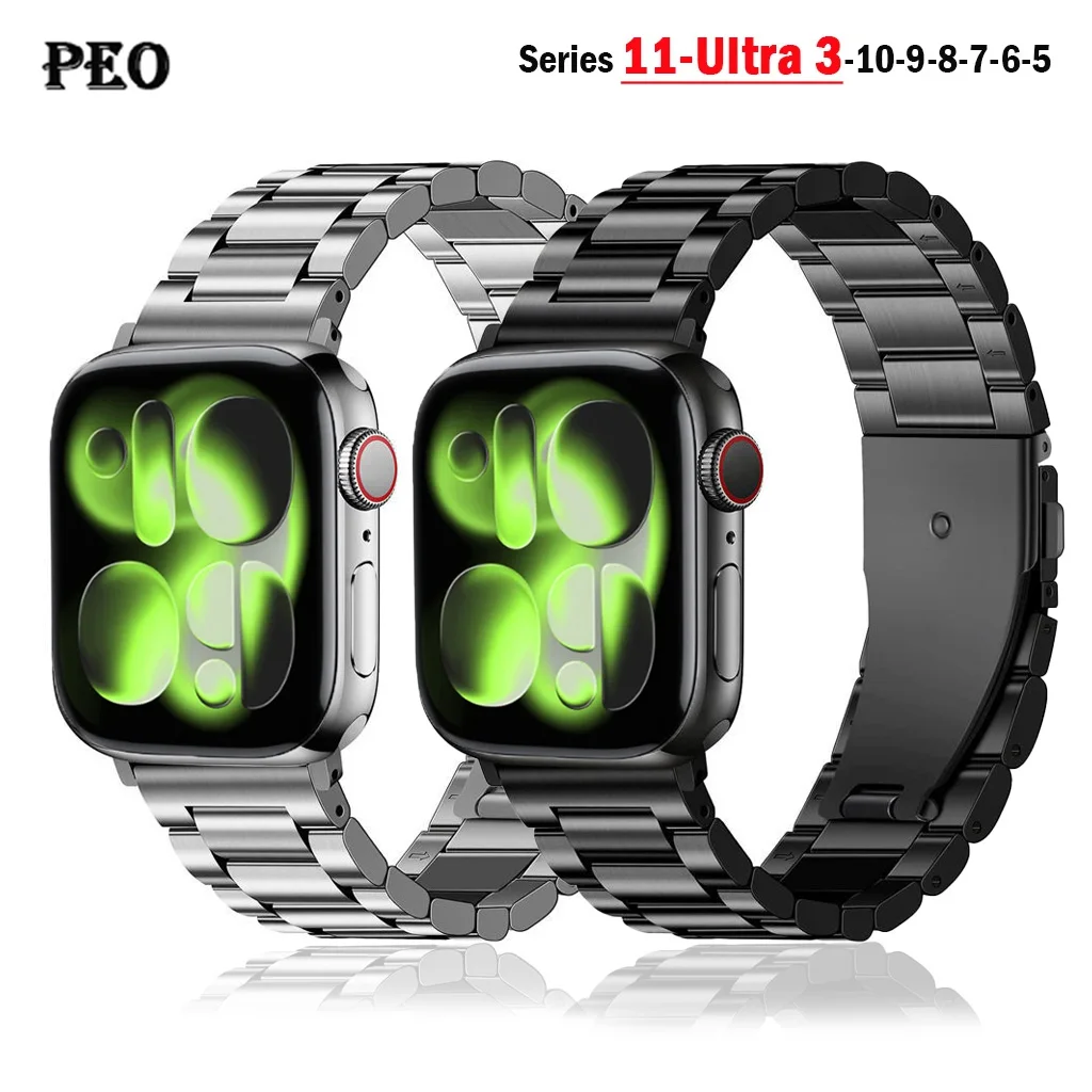 Металлический ремешок для Apple Watch Band Ultra 3 49 мм 11 10 42 мм 46 мм 45 мм 44 мм 40-41 браслет correa iWatch series 9 8 7 6 5 4 SE
Металлический ремешок для Apple Watch Band Ultra 3 49 мм 11 10 42 мм 46 мм 45 мм 44 мм 40-41 браслет correa iWatch series 9 8 7 6 5 4 SE