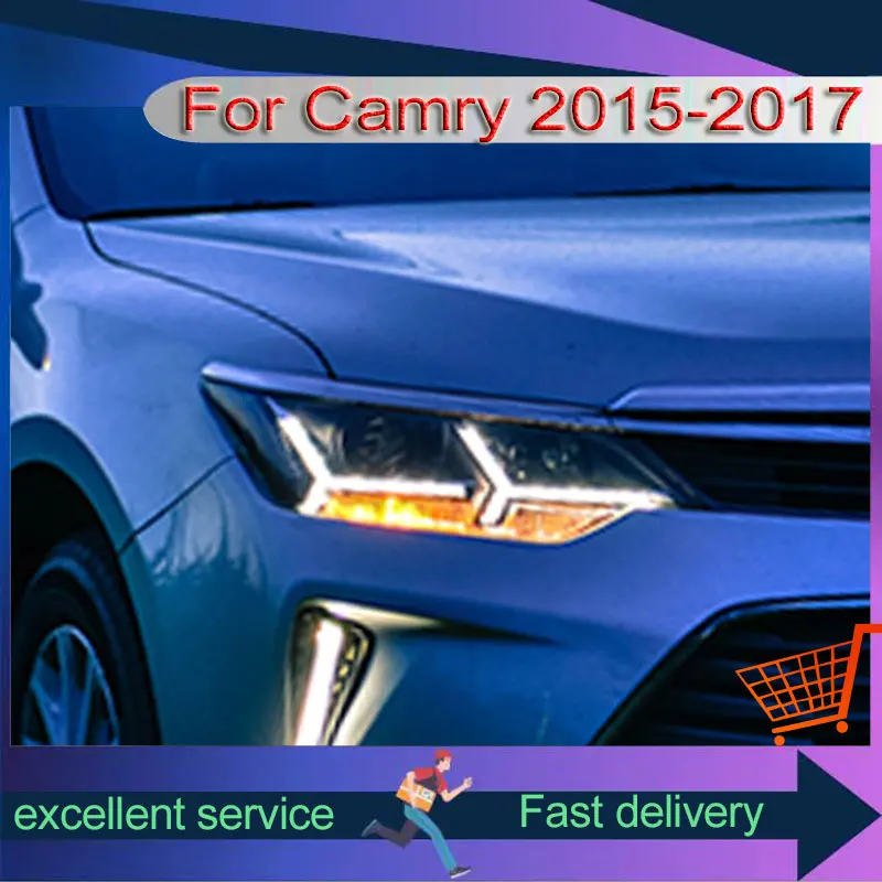 Полностью светодиодные автомобильные фары для Toyota Camry 2015-2017, монохромные ремонтные передние фонари с DRL, указатели поворота, автомобильная сборка
Полностью светодиодные автомобильные фары для Toyota Camry 2015-2017, монохромные ремонтные передние фонари с DRL, указатели поворота, автомобильная сборка