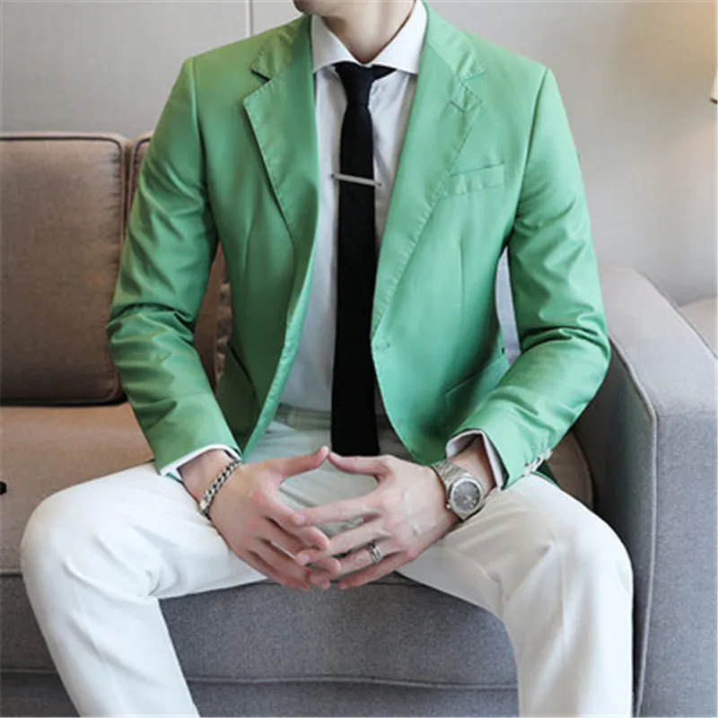 4 Colors Men's Blazer Hombre Business Coats Tuxedo Jacket Man British Men's Cothes Slim Fit Prom Stage Jacket Blazer Masculino
4 Colors Men's Blazer Hombre Business Coats Tuxedo Jacket Man British Men's Cothes Slim Fit Prom Stage Jacket Blazer Masculino