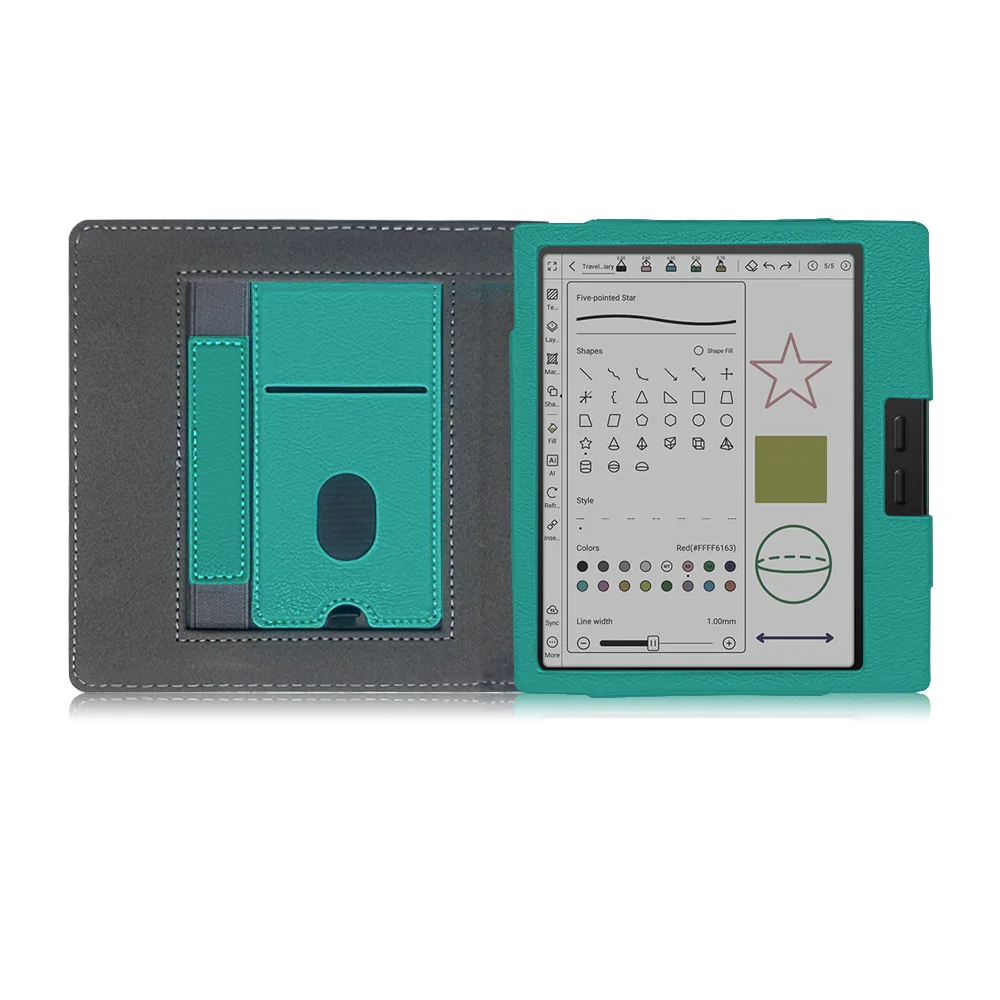 Cover for 7" Boox Go/Go Color (1st/2nd)/Page/Galileo/Raphael and Boox Leaf 2/3/3C, Elastic Hand Strap Protective Case with Stand
Cover for 7" Boox Go/Go Color (1st/2nd)/Page/Galileo/Raphael and Boox Leaf 2/3/3C, Elastic Hand Strap Protective Case with Stand