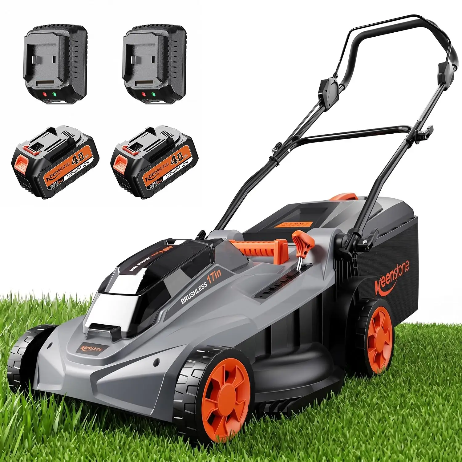 Cordless Lawn Mower, 17-Inch Lawn Mower Battery Powered with Brushless Motor, 6-Position Height Adjustable, Mulch & Mow, Custom
Cordless Lawn Mower, 17-Inch Lawn Mower Battery Powered with Brushless Motor, 6-Position Height Adjustable, Mulch & Mow, Custom