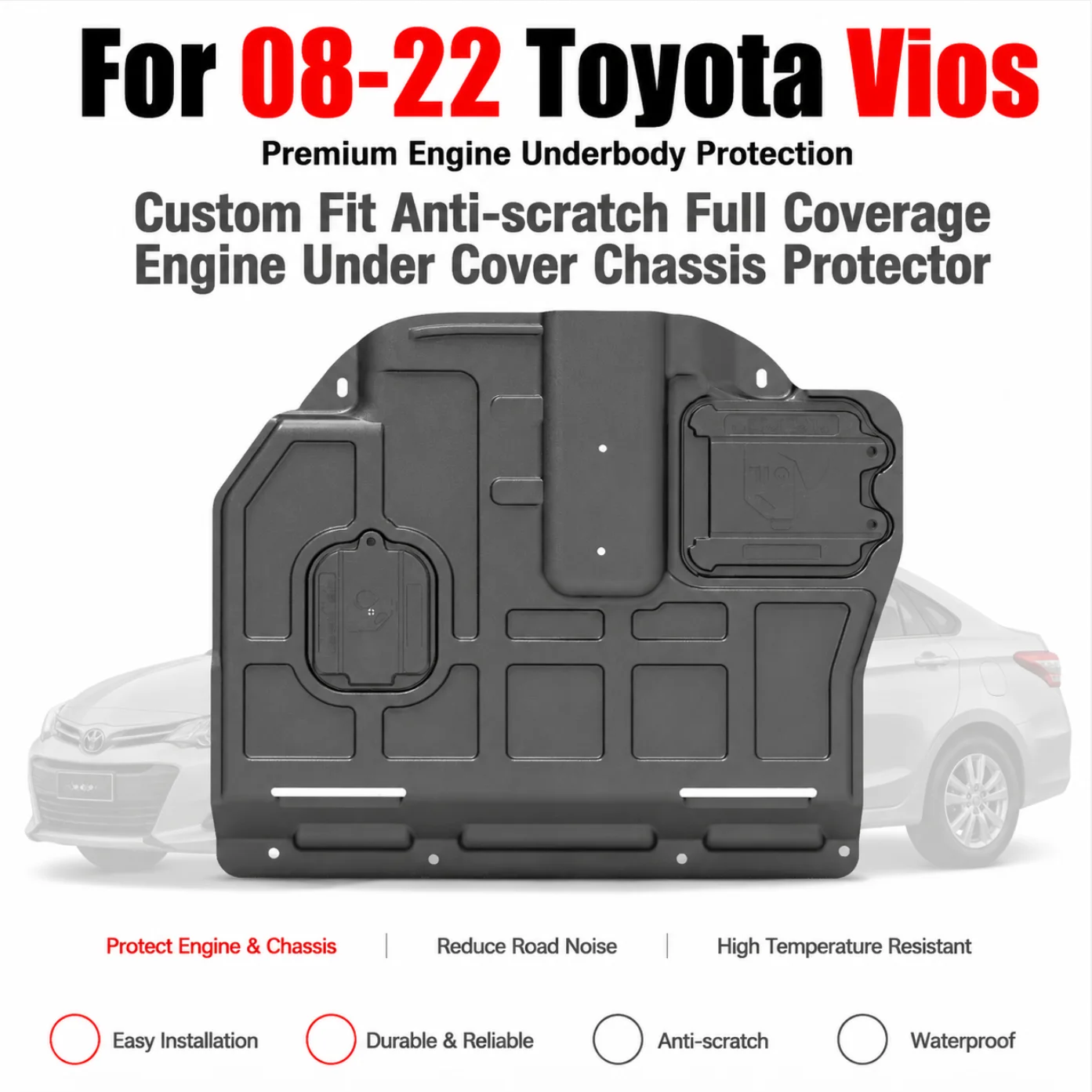 Custom Fit Engine Skid Plate For 08-22 Toyota Vios Under Engine Guard Full Coverage Impact Resistance Chassis Protector
Custom Fit Engine Skid Plate For 08-22 Toyota Vios Under Engine Guard Full Coverage Impact Resistance Chassis Protector
