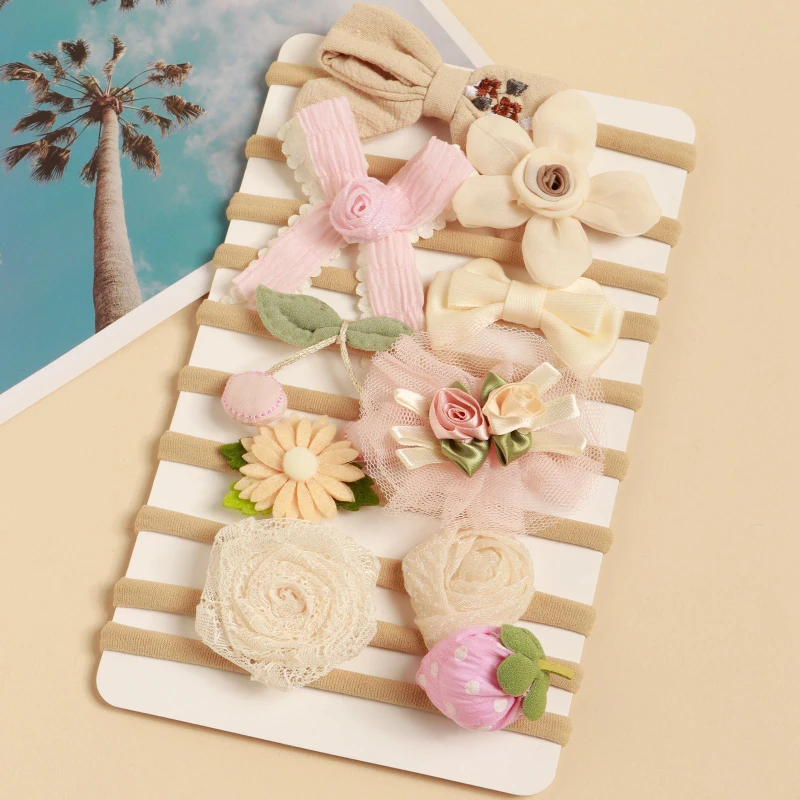 10pcs Simulation Florals Baby Soft Nylon Headband Girl Adorable Decor Hairband Toddle Spring Photograph Fashion Hair Accessories
10pcs Simulation Florals Baby Soft Nylon Headband Girl Adorable Decor Hairband Toddle Spring Photograph Fashion Hair Accessories