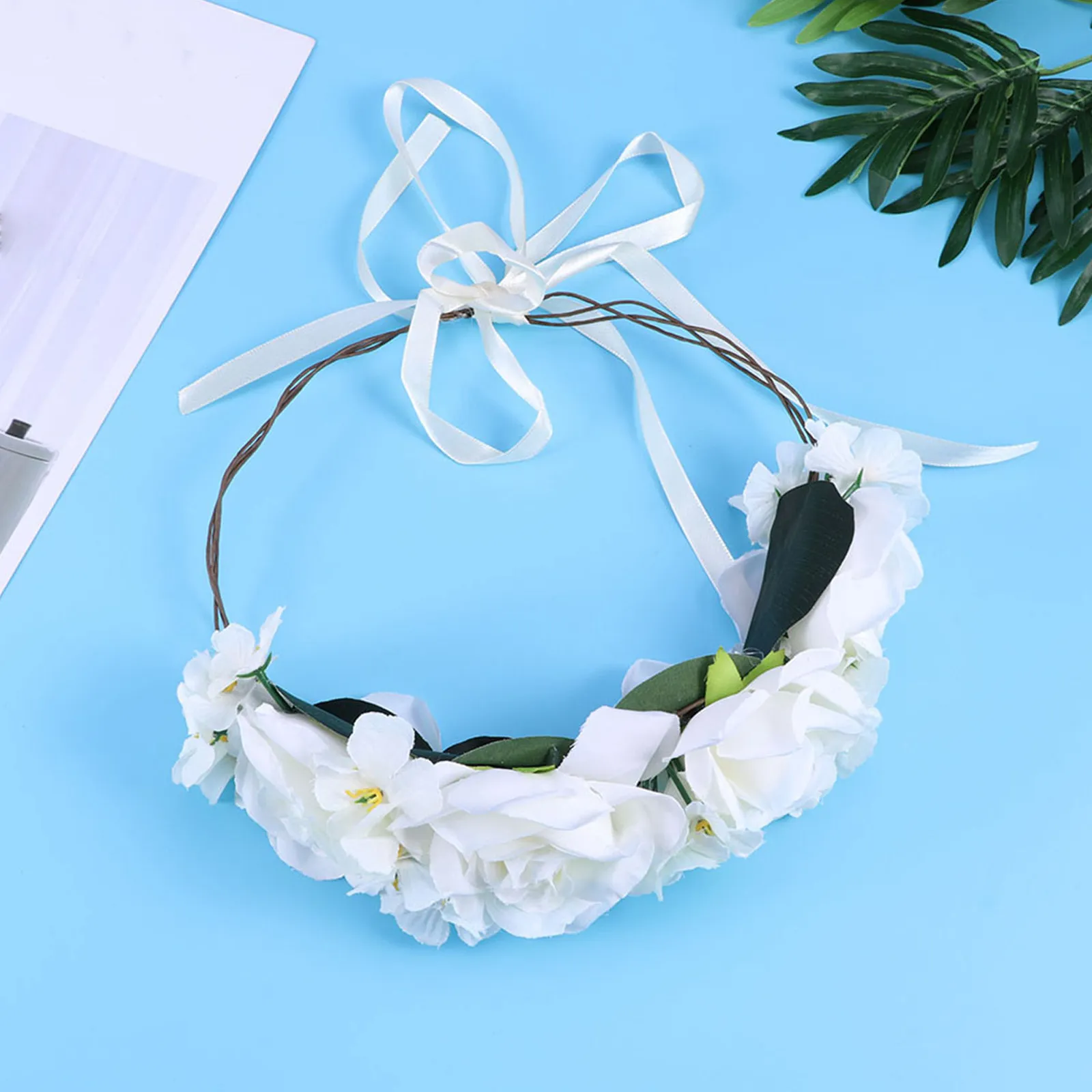 Rose Flower Wreath Headband Chic Artificial Accessory Soft Comfort Fit for Women Festival Celebration Stage
Rose Flower Wreath Headband Chic Artificial Accessory Soft Comfort Fit for Women Festival Celebration Stage
