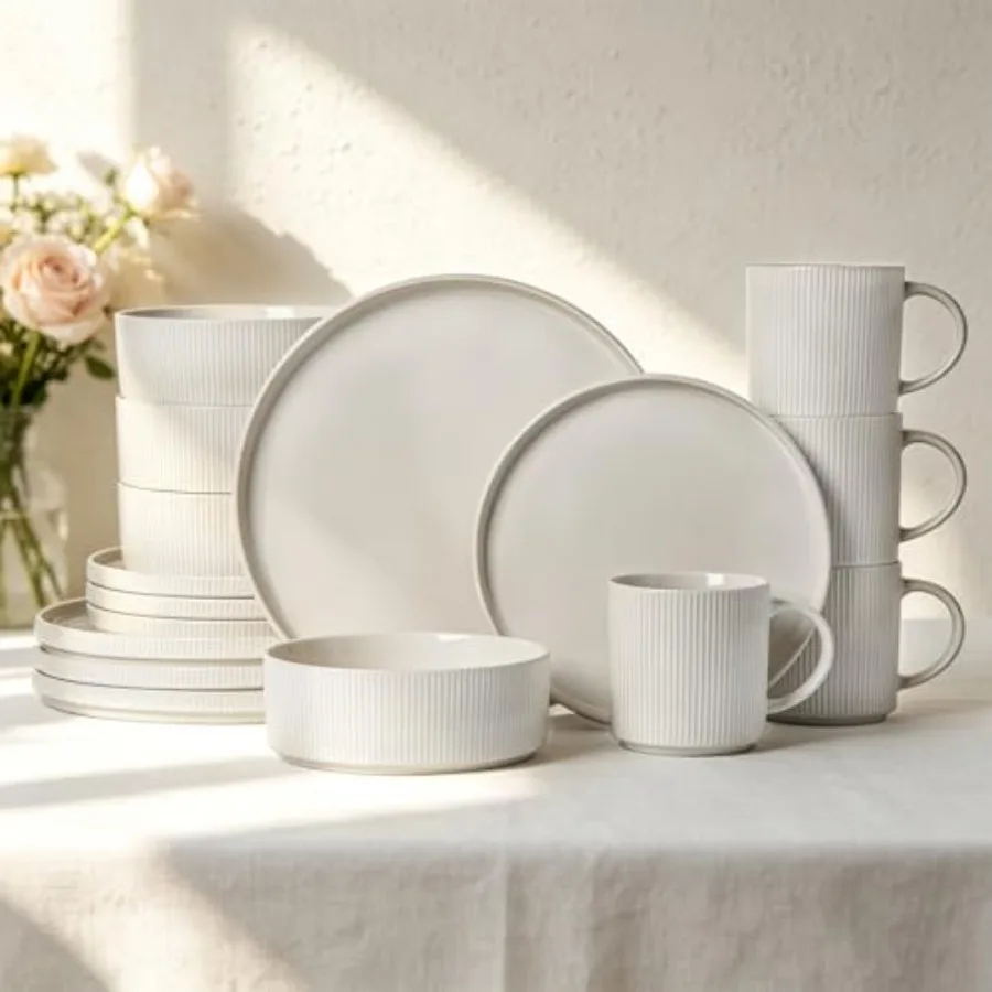 Ceramic Dinnerware 16 Pieces Dinner SetPlates Pasta Bowls Cereal Bowls Reactive Change Glaze Dish Sets Modern Stoneware Dishes
Ceramic Dinnerware 16 Pieces Dinner SetPlates Pasta Bowls Cereal Bowls Reactive Change Glaze Dish Sets Modern Stoneware Dishes
