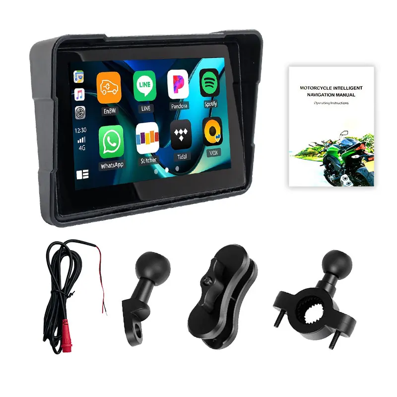 Portable Car Player Android Auto GPS System 5-inch Display Full Screen 5 Inch Carplay Para Motocicletas
