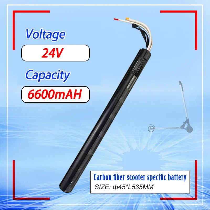24V 6600mAh 6.6h 18650 Lithium Battery Pack Li-ion Is Suitable for Carbon Fiber Scooter
24V 6600mAh 6.6h 18650 Lithium Battery Pack Li-ion Is Suitable for Carbon Fiber Scooter