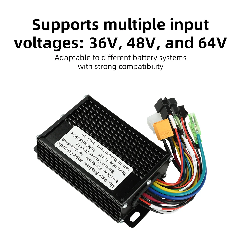 36V 48V 64V 30A Sine Wave Brushless Motor Controller 750-1500W Three-Mode Driver SM Connector Instrument Electric Bicycle S866
36V 48V 64V 30A Sine Wave Brushless Motor Controller 750-1500W Three-Mode Driver SM Connector Instrument Electric Bicycle S866