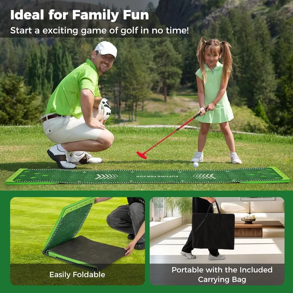 Portable Golf Game Set with 2 Putters, 6 Balls, Carrying Bag - Ideal for Practice, Home, and Backyard Fun
Portable Golf Game Set with 2 Putters, 6 Balls, Carrying Bag - Ideal for Practice, Home, and Backyard Fun