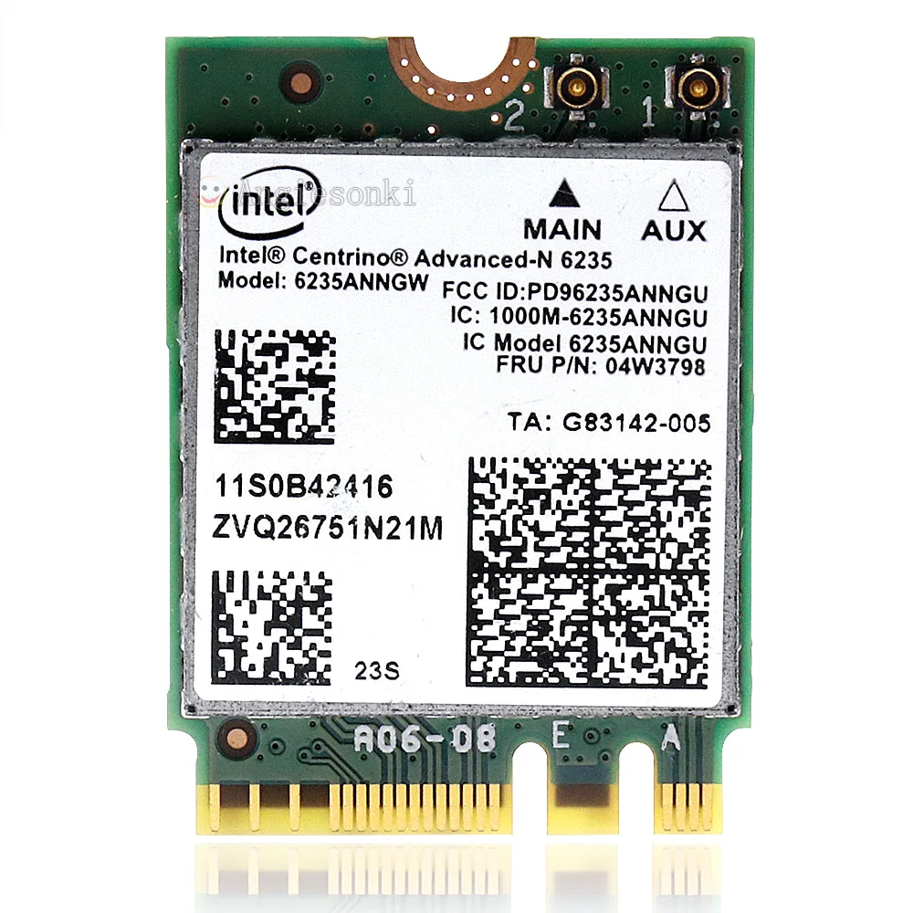 WIFI Card Intel 6235 NGFF 300M 2.4/5G Bluetooth 4.0 WIFI Card for Lenovo Laptop 04W3798
WIFI Card Intel 6235 NGFF 300M 2.4/5G Bluetooth 4.0 WIFI Card for Lenovo Laptop 04W3798