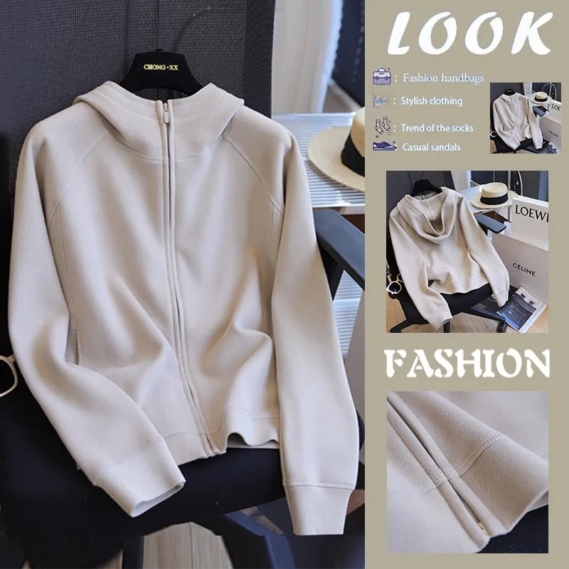 Spring Autumn 2024 Women's Zipper Cardigan Thin Hoodie Pure Color Simple Fashion Outerwear Korean Style Long Sleeve Regular L...
Spring Autumn 2024 Women's Zipper Cardigan Thin Hoodie Pure Color Simple Fashion Outerwear Korean Style Long Sleeve Regular L...