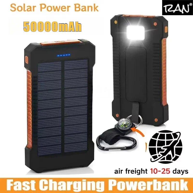Newest Solar Power Bank Waterproof 50000mAh Sunlight Charging USB Ports External Charger Cases for Samsung iPhone with LED Light
Newest Solar Power Bank Waterproof 50000mAh Sunlight Charging USB Ports External Charger Cases for Samsung iPhone with LED Light