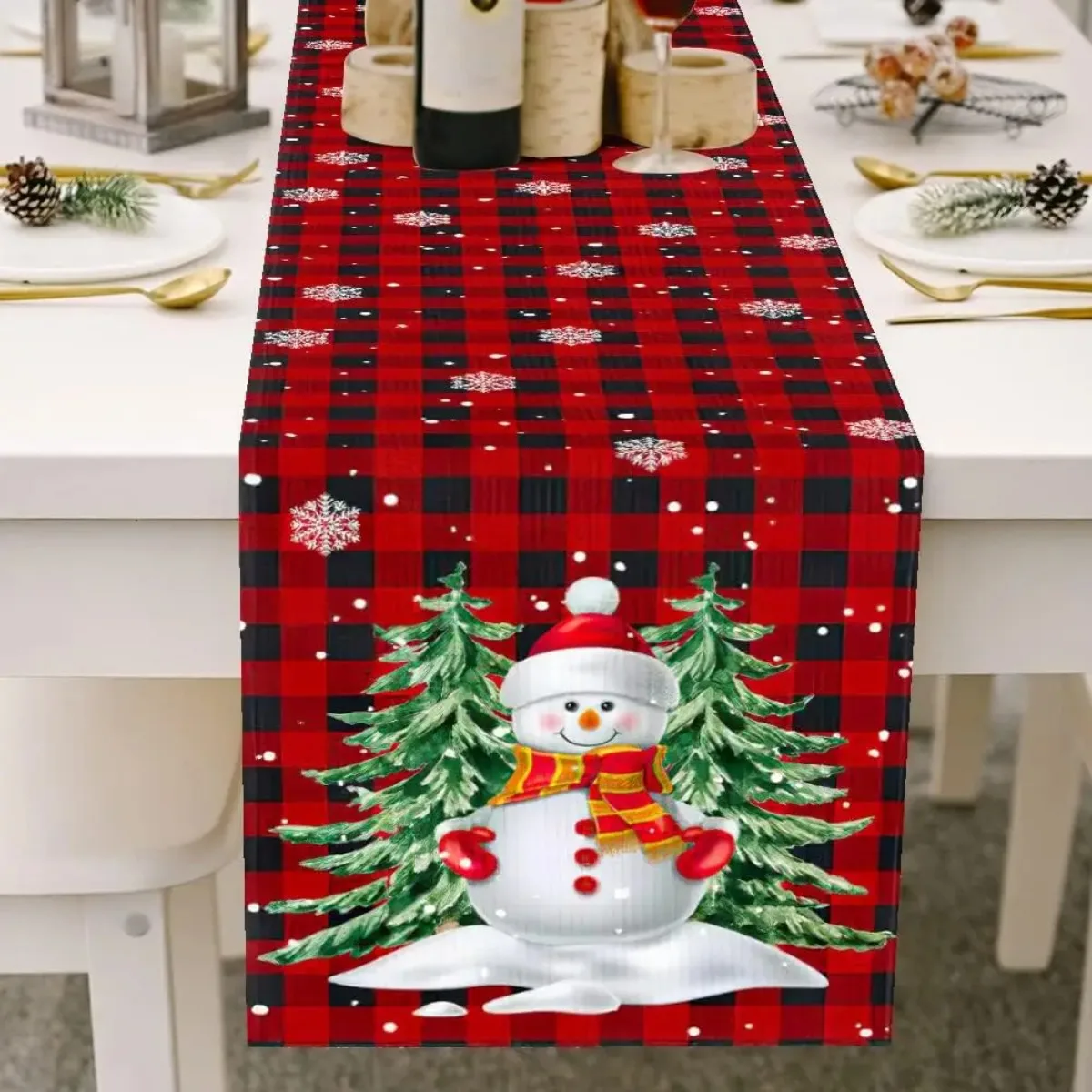 Christmas Snowflake Snowman Linen Table Runners Kitchen Table Decor Reusable Dining Holiday Party Decorations
Christmas Snowflake Snowman Linen Table Runners Kitchen Table Decor Reusable Dining Holiday Party Decorations